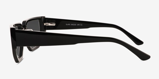 Elate Black AcetateSunglass Frames from EyeBuyDirect, Side View