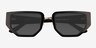 Elate Black AcetateSunglass Frames from EyeBuyDirect, Closed View