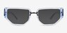 Elate Crystal Blue AcetateSunglass Frames from EyeBuyDirect, Front View