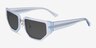 Elate Crystal Blue AcetateSunglass Frames from EyeBuyDirect, Angle View