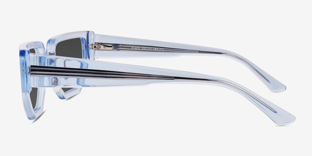 Elate Crystal Blue AcetateSunglass Frames from EyeBuyDirect, Side View
