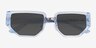 Elate Crystal Blue AcetateSunglass Frames from EyeBuyDirect, Closed View