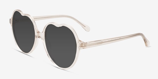 Amora Crystal Brown AcetateSunglass Frames from EyeBuyDirect, Angle View