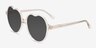 Amora Crystal Brown AcetateSunglass Frames from EyeBuyDirect, Angle View