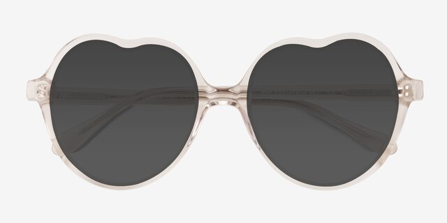 Amora Crystal Brown AcetateSunglass Frames from EyeBuyDirect, Closed View