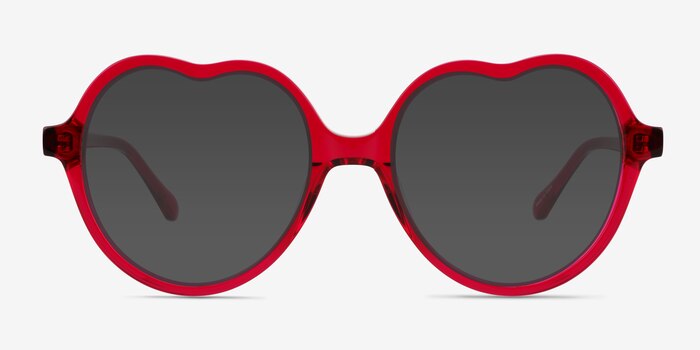 Amora Crystal Red Acetate Sunglass Frames from EyeBuyDirect