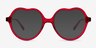 Amora Crystal Red AcetateSunglass Frames from EyeBuyDirect, Front View