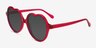 Amora Crystal Red AcetateSunglass Frames from EyeBuyDirect, Angle View