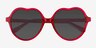 Amora Crystal Red AcetateSunglass Frames from EyeBuyDirect, Closed View