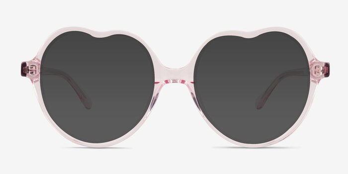 Amora Crystal Light Pink Acetate Sunglass Frames from EyeBuyDirect