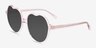 Amora Crystal Light Pink AcetateSunglass Frames from EyeBuyDirect, Angle View