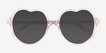 Amora Crystal Light Pink AcetateSunglass Frames from EyeBuyDirect, Closed View