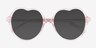 Amora Crystal Light Pink AcetateSunglass Frames from EyeBuyDirect, Closed View