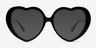 Suki Sun Noir AcétateSoleil de Lunette de vue d'EyeBuyDirect, Vue de Face