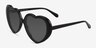 Suki Sun Noir AcétateSoleil de Lunette de vue d'EyeBuyDirect, Vue d'Angle