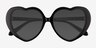 Suki Sun Noir AcétateSoleil de Lunette de vue d'EyeBuyDirect, Vue Rapprochée
