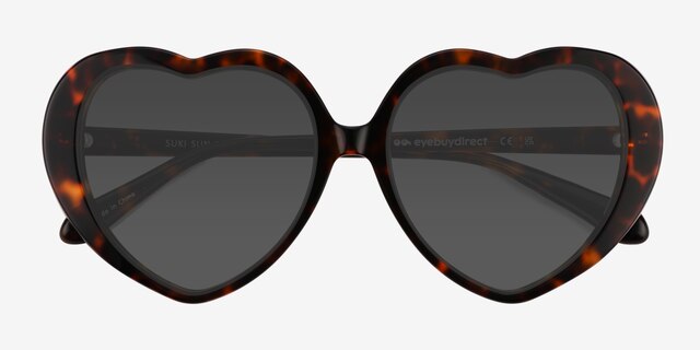 Suki Sun Tortoise AcetateSunglass Frames from EyeBuyDirect, Closed View
