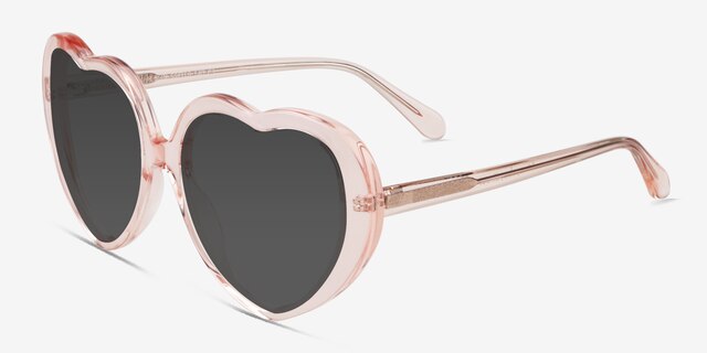 Suki Sun Crystal Champagne AcetateSunglass Frames from EyeBuyDirect, Angle View