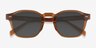 Lennox Crystal Brown AcetateSunglass Frames from EyeBuyDirect, Closed View