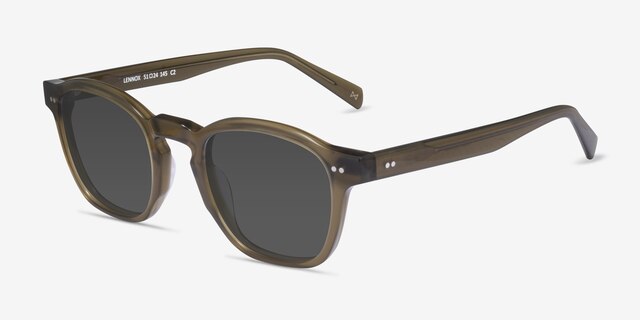 Lennox Green AcetateSunglass Frames from EyeBuyDirect, Angle View