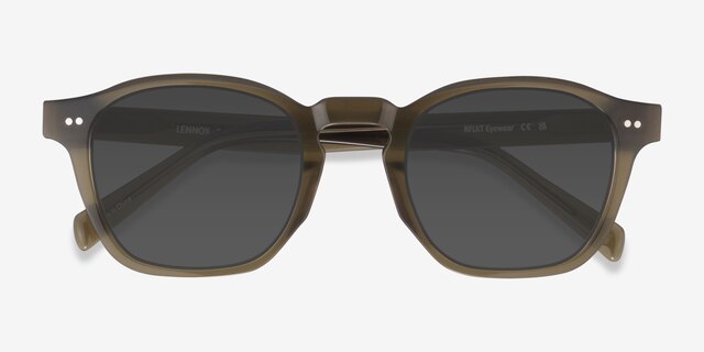 Lennox Green AcetateSunglass Frames from EyeBuyDirect, Closed View