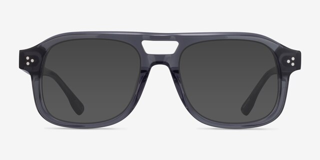 Connor Crystal Gray AcetateSunglass Frames from EyeBuyDirect, Front View