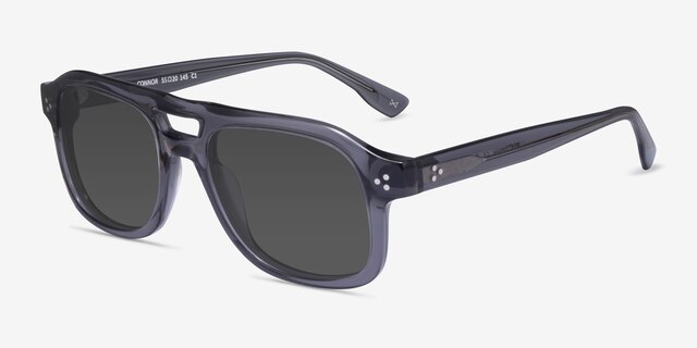 Connor Crystal Gray AcetateSunglass Frames from EyeBuyDirect, Angle View