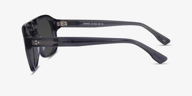 Connor Crystal Gray AcetateSunglass Frames from EyeBuyDirect, Side View