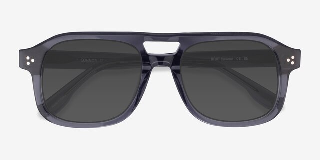 Connor Crystal Gray AcetateSunglass Frames from EyeBuyDirect, Closed View