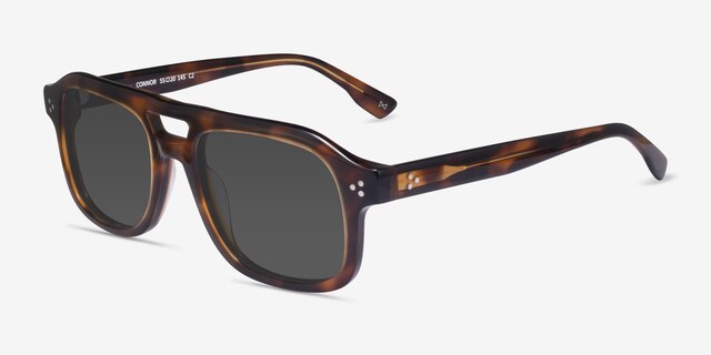 Connor Tortoise AcetateSunglass Frames from EyeBuyDirect, Angle View