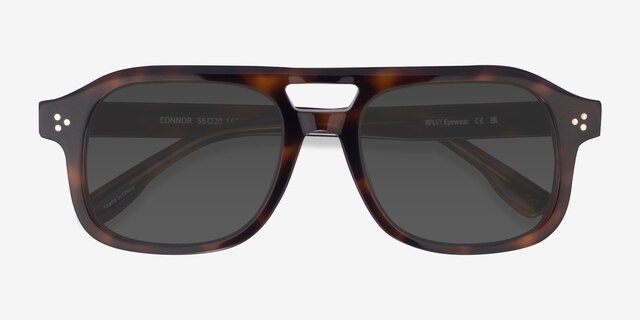 Connor Tortoise AcetateSunglass Frames from EyeBuyDirect, Closed View
