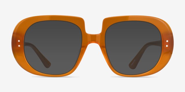 Dawn Orange AcetateSunglass Frames from EyeBuyDirect, Front View