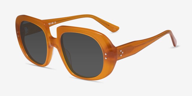 Dawn Orange AcetateSunglass Frames from EyeBuyDirect, Angle View