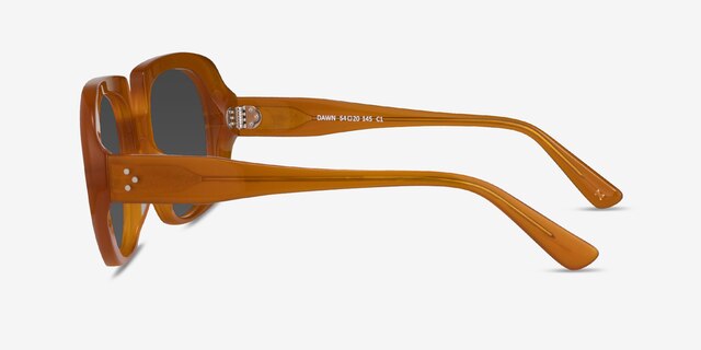 Dawn Orange AcetateSunglass Frames from EyeBuyDirect, Side View