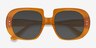 Dawn Orange AcetateSunglass Frames from EyeBuyDirect, Closed View