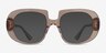 Dawn Crystal Light Brown AcetateSunglass Frames from EyeBuyDirect, Front View
