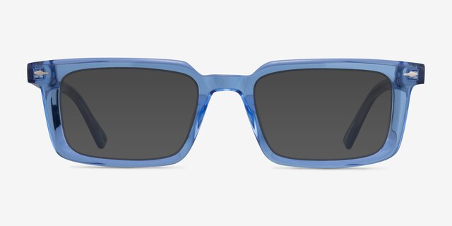 Riley Crystal Blue AcetateSunglass Frames from EyeBuyDirect, Front View