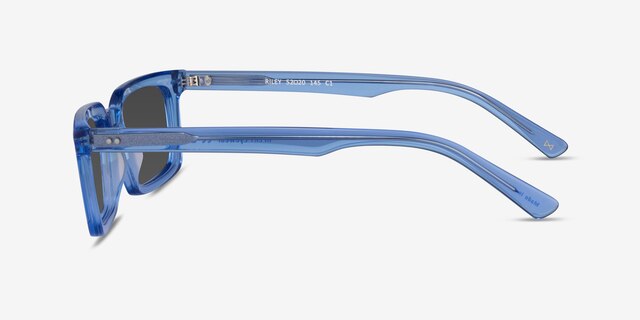 Riley Crystal Blue AcetateSunglass Frames from EyeBuyDirect, Side View