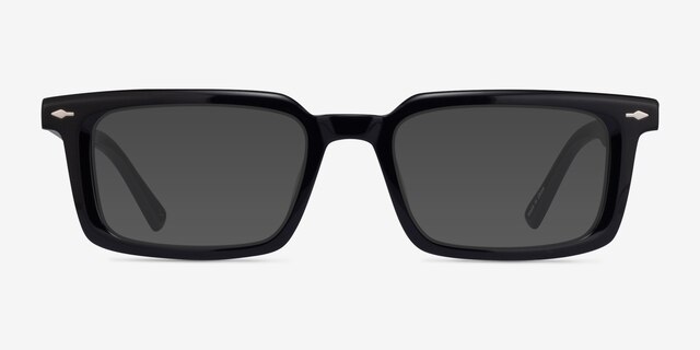 Riley Black AcetateSunglass Frames from EyeBuyDirect, Front View
