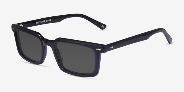 Riley Black AcetateSunglass Frames from EyeBuyDirect, Angle View