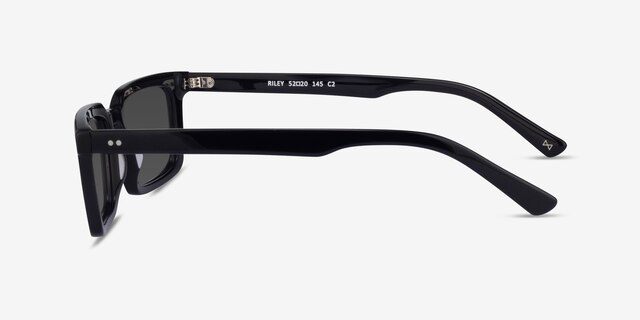 Riley Black AcetateSunglass Frames from EyeBuyDirect, Side View