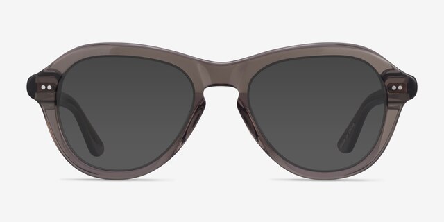 Moss Crystal Gray AcetateSunglass Frames from EyeBuyDirect, Front View