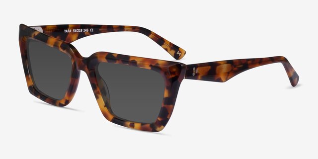 Yara Tortoise AcetateSunglass Frames from EyeBuyDirect, Angle View