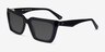 Yara Black AcetateSunglass Frames from EyeBuyDirect, Angle View