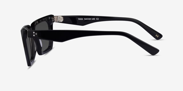 Yara Black AcetateSunglass Frames from EyeBuyDirect, Side View