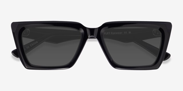Yara Black AcetateSunglass Frames from EyeBuyDirect, Closed View
