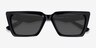 Yara Black AcetateSunglass Frames from EyeBuyDirect, Closed View