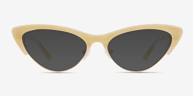 Aina Striped Brown AcetateSunglass Frames from EyeBuyDirect, Front View