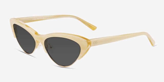 Aina Striped Brown AcetateSunglass Frames from EyeBuyDirect, Angle View