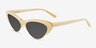 Aina Striped Brown AcetateSunglass Frames from EyeBuyDirect, Angle View